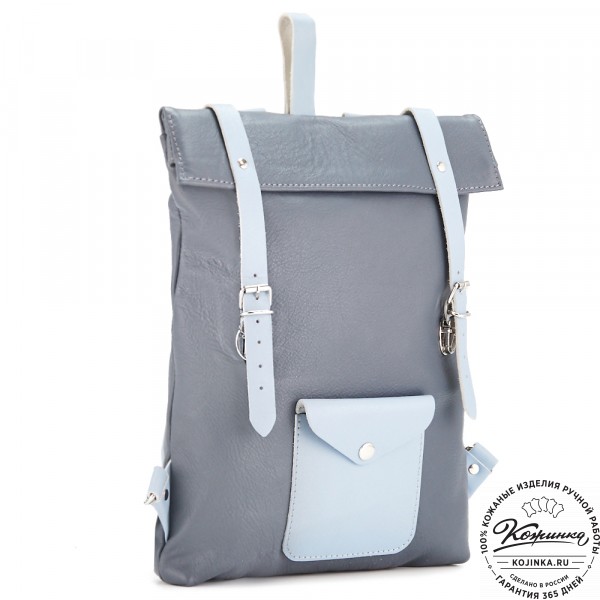 Кожаный рюкзак "Vogue New" (джинс). фото 1